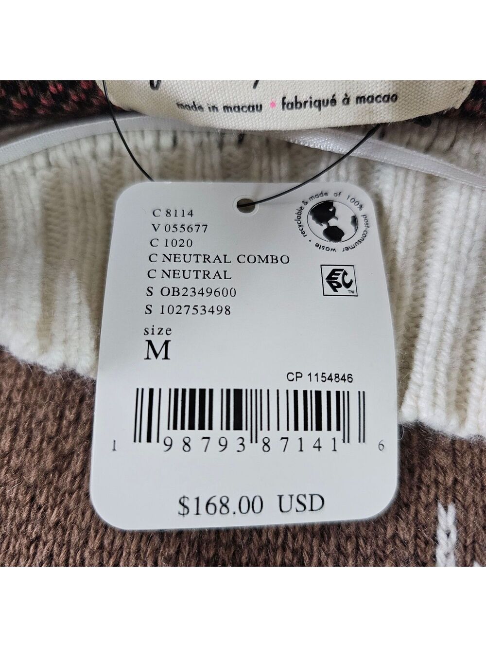 Free People Cozy Geometric Pattern Sweater Size M - Picture 7 of 7